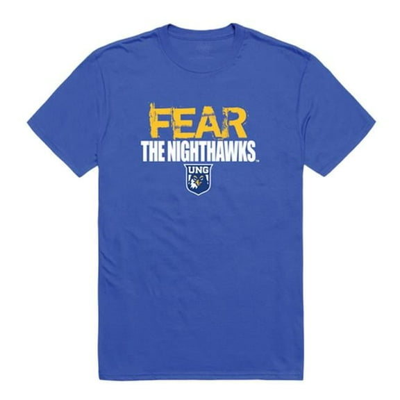 W Republic  University of North Georgia Nighthawks Fear College Short Sleeve T-Shirt, Royal - Extra Large
