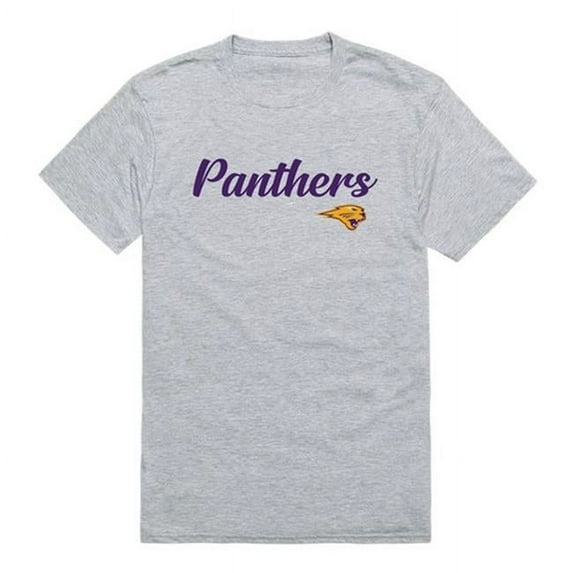 W Republic University of Northern Iowa Script T-Shirt, Heather Grey - Large