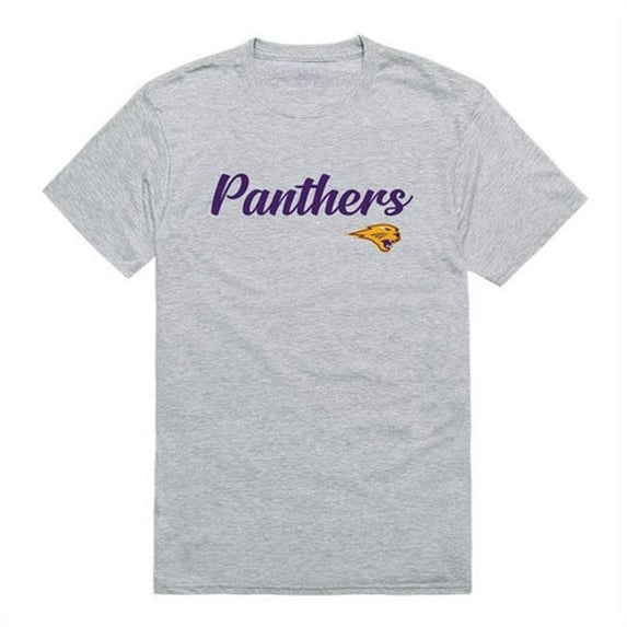 W Republic University of Northern Iowa Script T-Shirt, Heather Grey - Small