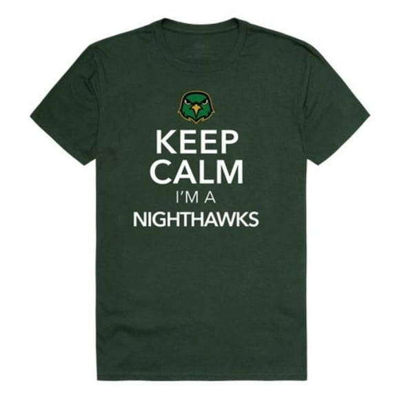 W Republic University of Northern Virginia Nighthawks Keep Calm T-Shirt, Forest Green - Extra Large