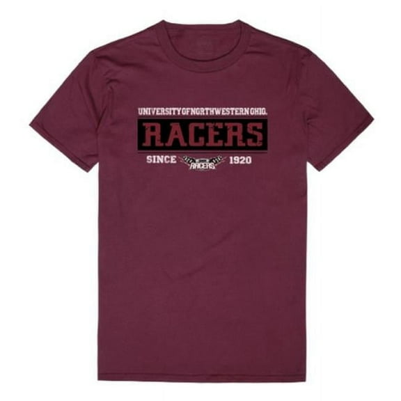 W Republic  University of Northwestern Ohio Racers College Established T-Shirt, Maroon - Large