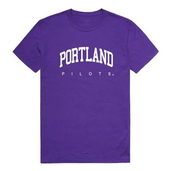 W Republic 537-363-PUR-02 University of Portland College T-Shirt, Purple - Medium
