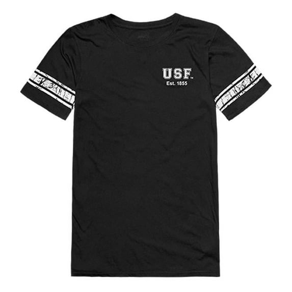 W Republic University of San Francisco Practice T-Shirt for Women, Black & White - Extra Large