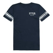 W Republic  University of Texas at Tyler Women Practice Football Short Sleeve T-Shirt, Navy - 2XL