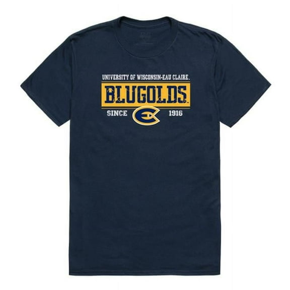 W Republic University of Wisconsin-Eau Claire Men Established T-Shirt, Navy - Extra Large