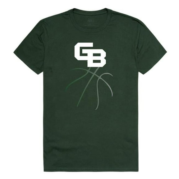W Republic  University of Wisconsin-Green Bay Basketball T-Shirt, Forest Green & White 3 - Large