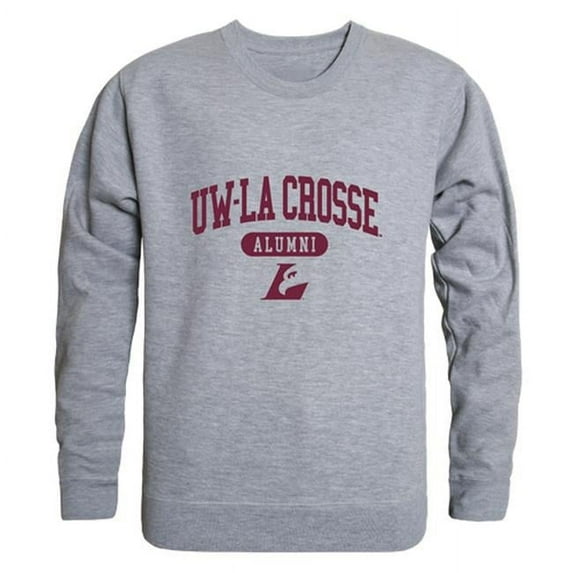 W Republic University of Wisconsin La Crosse Eagles Alumni Fleece Sweatshirt, Heather Grey - Large