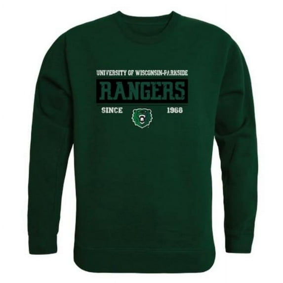 W Republic University of Wisconsin-Parkside Rangers Established Crewneck Sweatshirt, Forest Green - Medium