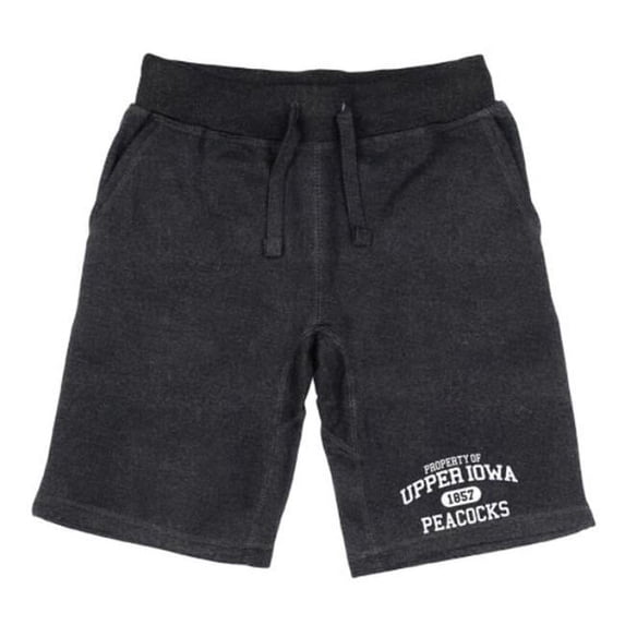 W Republic 566-681-HCH-04 Upper Iowa University Peacocks Property Shorts, Heather Charcoal - Extra Large