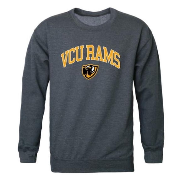 W Republic Virginia Commonwealth University Rams Campus Crewneck Sweatshirt, Heather Charcoal - Extra Large