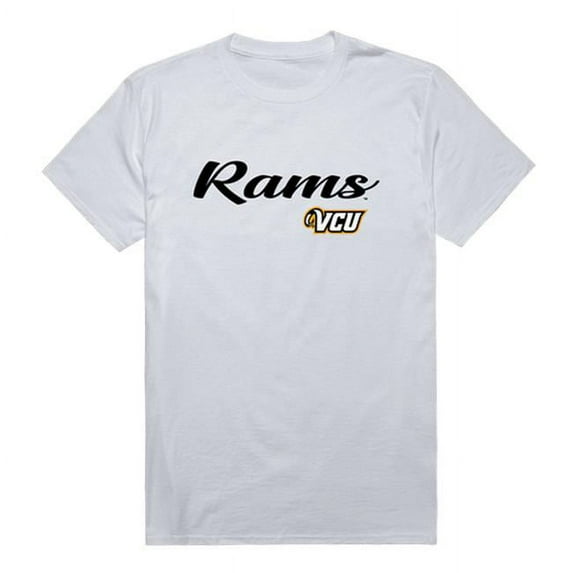 W Republic Virginia Commonwealth University Rams Script T-Shirt, White - Large