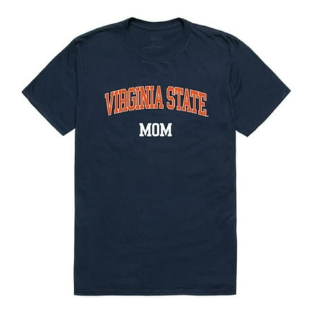 W Republic 549-600-NVY-04 Virginia State University Trojans College Mom Short Sleeve T-Shirt, Navy - Extra Large