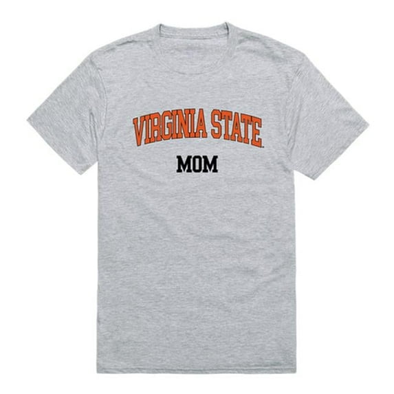 W Republic Virginia State University Trojans College Mom T-Shirt, Heather Grey - Extra Large