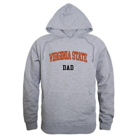 W Republic Virginia State University Trojans Dad Hoodie, Heather Grey - 2XL