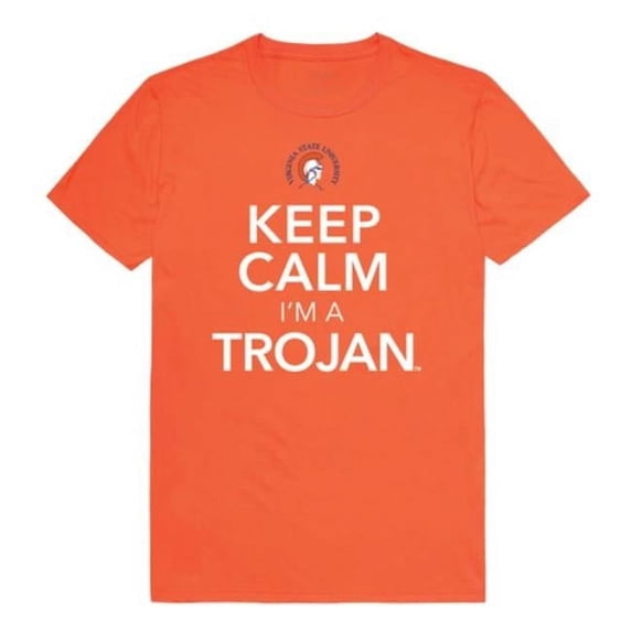 W Republic Virginia State University Trojans Keep Calm T-Shirt, Orange - Extra Large