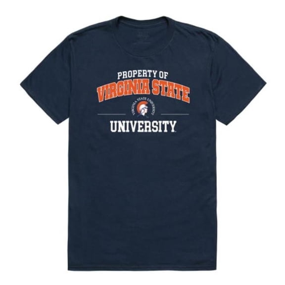 W Republic Virginia State University Trojans Property College T-Shirt, Navy - Large