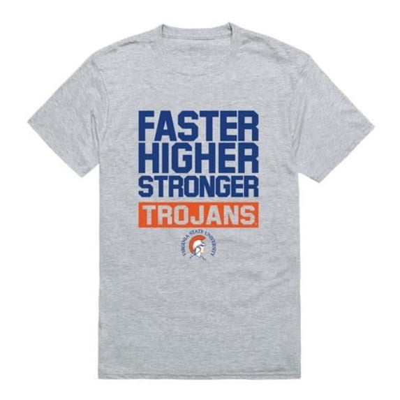 W Republic Virginia State University Trojans Workout T-Shirt, Heather Grey - Large