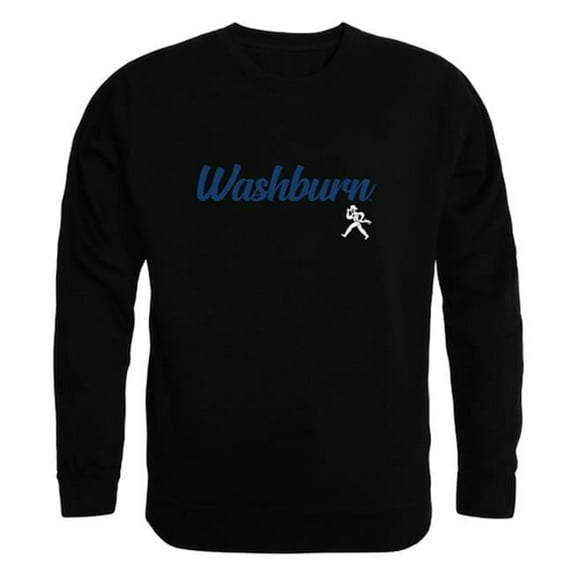 W Republic Washburn University Script Crewneck T-Shirt, Black - Medium