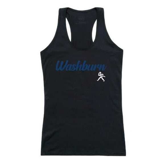 W Republic Washburn University Script Tank Top for Women, Black - Small