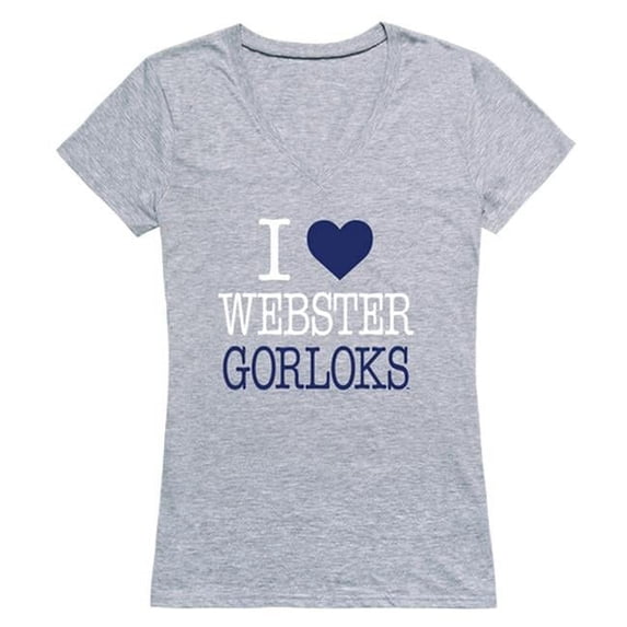 W Republic Webster University Gorlocks I Love Women T-Shirt, Heather Grey - Extra Large