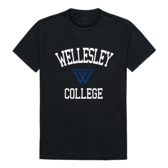 W Republic Wellesley College Blue Arch T-Shirt, Black - Extra Large