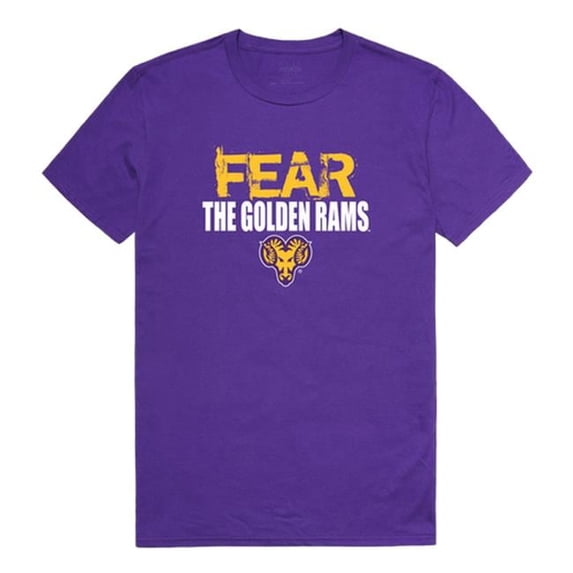 W Republic West Chester University Rams Fear College Short Sleeve T-Shirt, Purple - Medium
