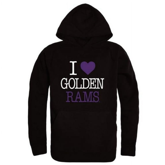 W Republic West Chester University Rams I Love Hoodie, Black - Extra Large