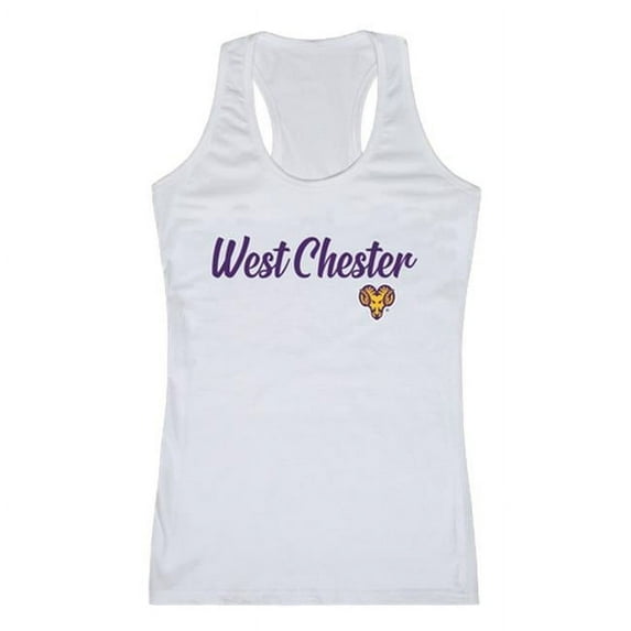 W Republic West Chester University Rams Script Tank Top, White - Large