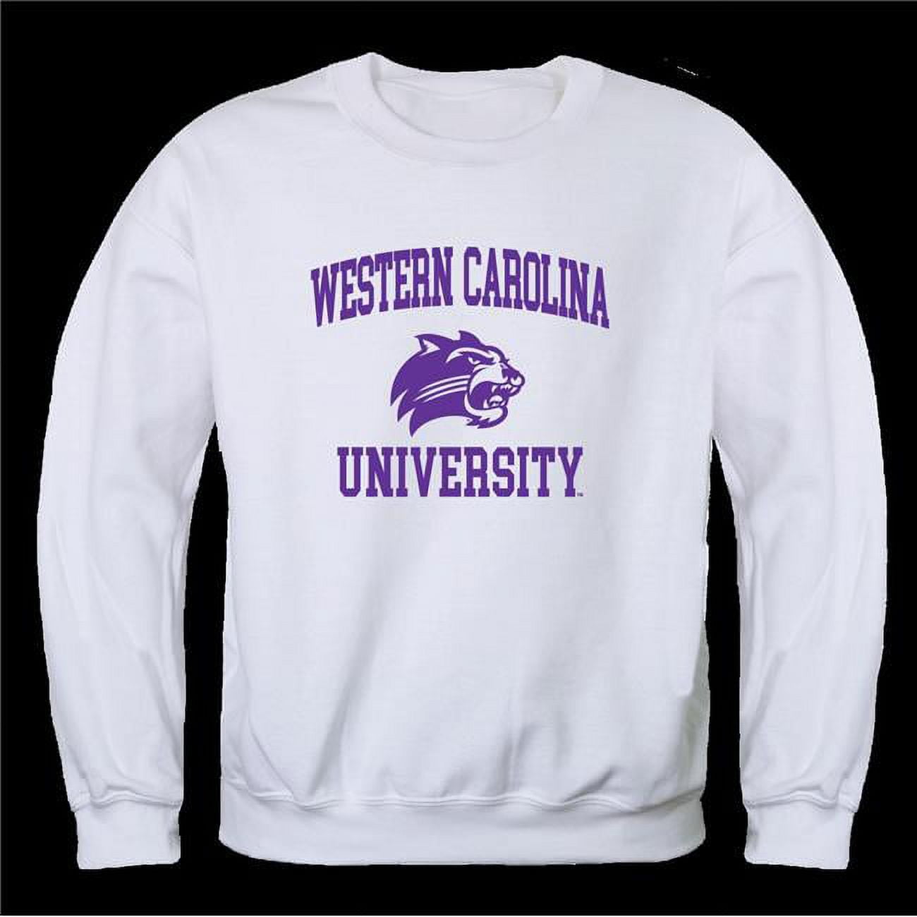 W Republic Western Carolina University Catamounts Seal Crewneck Sweatshirt White Small