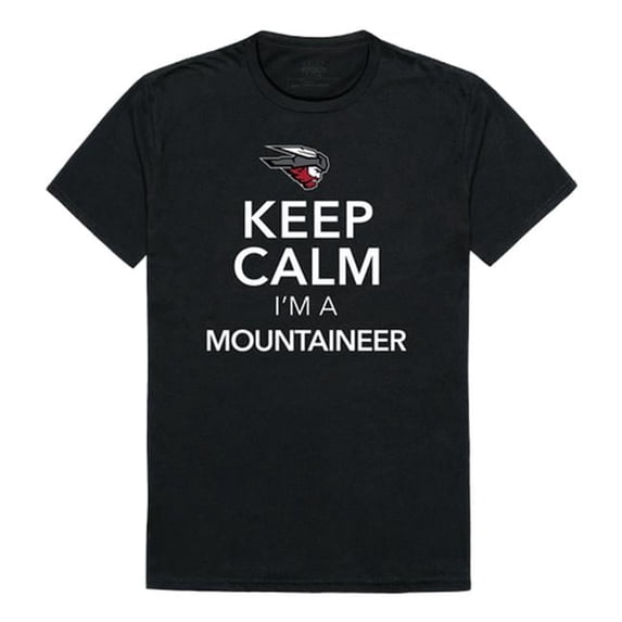 W Republic Western Colorado University Mountaineers Keep Calm Short Sleeve T-Shirt, Black - Extra Large