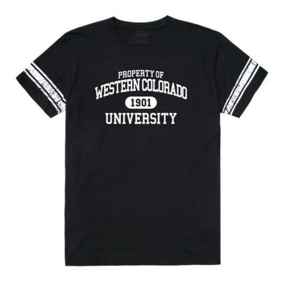 W Republic Western Colorado University Mountaineers Property Football T-Shirt, Black - 2XL