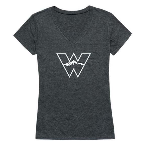 W Republic Western Colorado University Mountaineers Women Institutional Short Sleeve T-Shirt, Heather Charcoal - 2XL