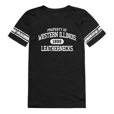 W Republic  Western Illinois University Property T-Shirt for Women, Black & White - Large