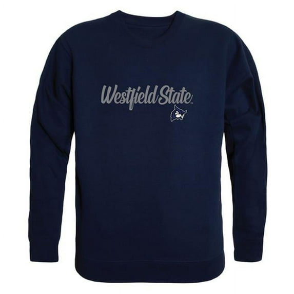 W Republic Westfield State University Script Crewneck T-Shirt, Navy - Extra Large