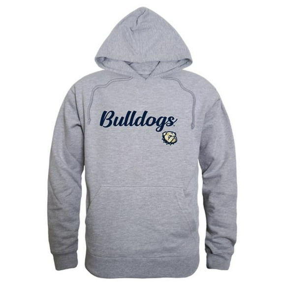 W Republic Wingate University Bulldogs Script Hoodie, Heather Grey - Small