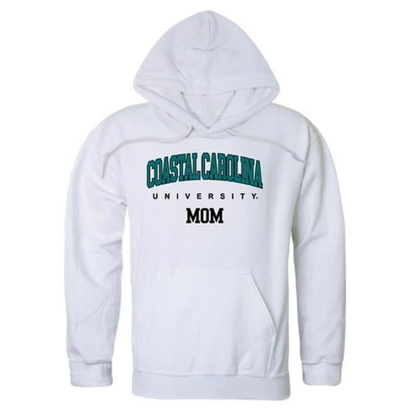 W Republic Women Coastal Carolina Chanticleers Mom Hoodie, White - Large