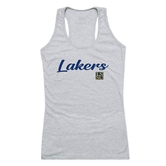 W Republic 557-325-HGY-04 Women Lake Superior State University Lakers Script Tank T-Shirt, Heather Grey - Extra Large