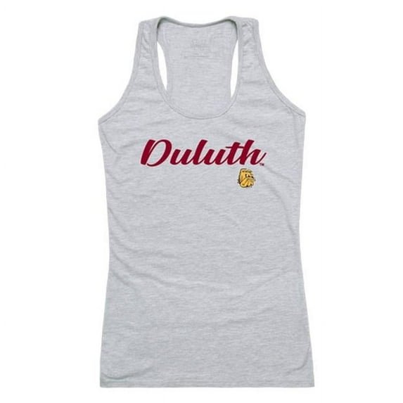 W Republic 557-344-HGY-04 Women Minnesota Duluth Bulldogs Script Tank T-Shirt, Heather Grey - Extra Large