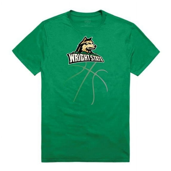 W Republic 510-416-G77-02 Wright State University Basketball T-Shirt, Kelly 3 - Medium