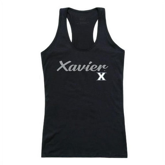 W Republic Xavier University Script Tank Top for Women, Black - Extra Large