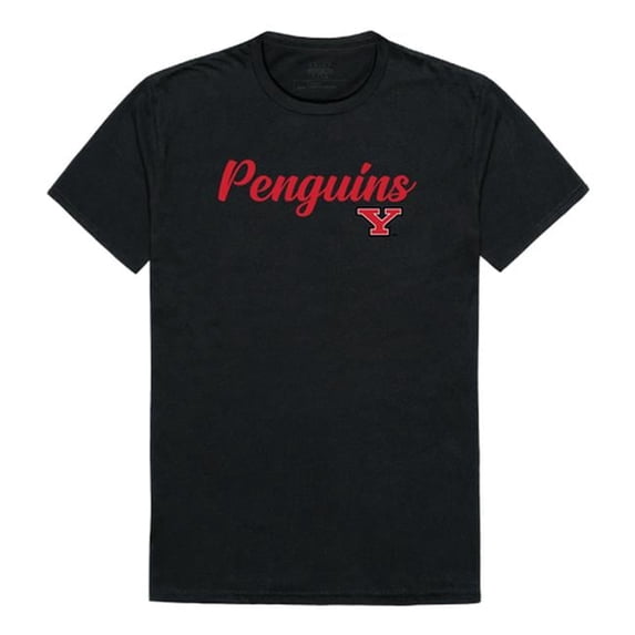 W Republic 554-159-BLK-04 Youngstown State University Script T-Shirt, Black - Extra Large