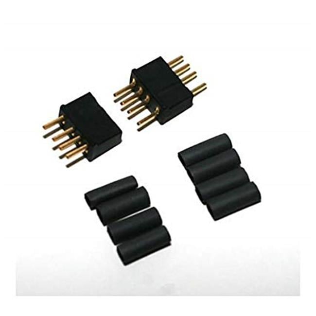 W S Deans 1241 Micro 4r 4 Pin Connector Black - Walmart.com