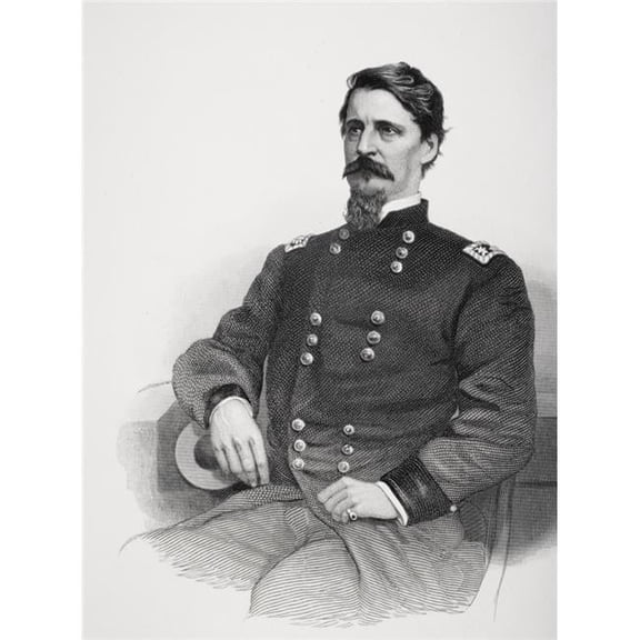 W.S. Hancock 1824 To 1886 Union General During American Civil War From Photograph by Matthew Brady Print