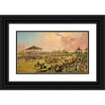 thumbnail image 1 of W. S. Hedges 24x15 Black Ornate Framed Double Matted Museum Art Print Titled: A Race Meeting at Jacksonville, Alabama (1841), 1 of 5