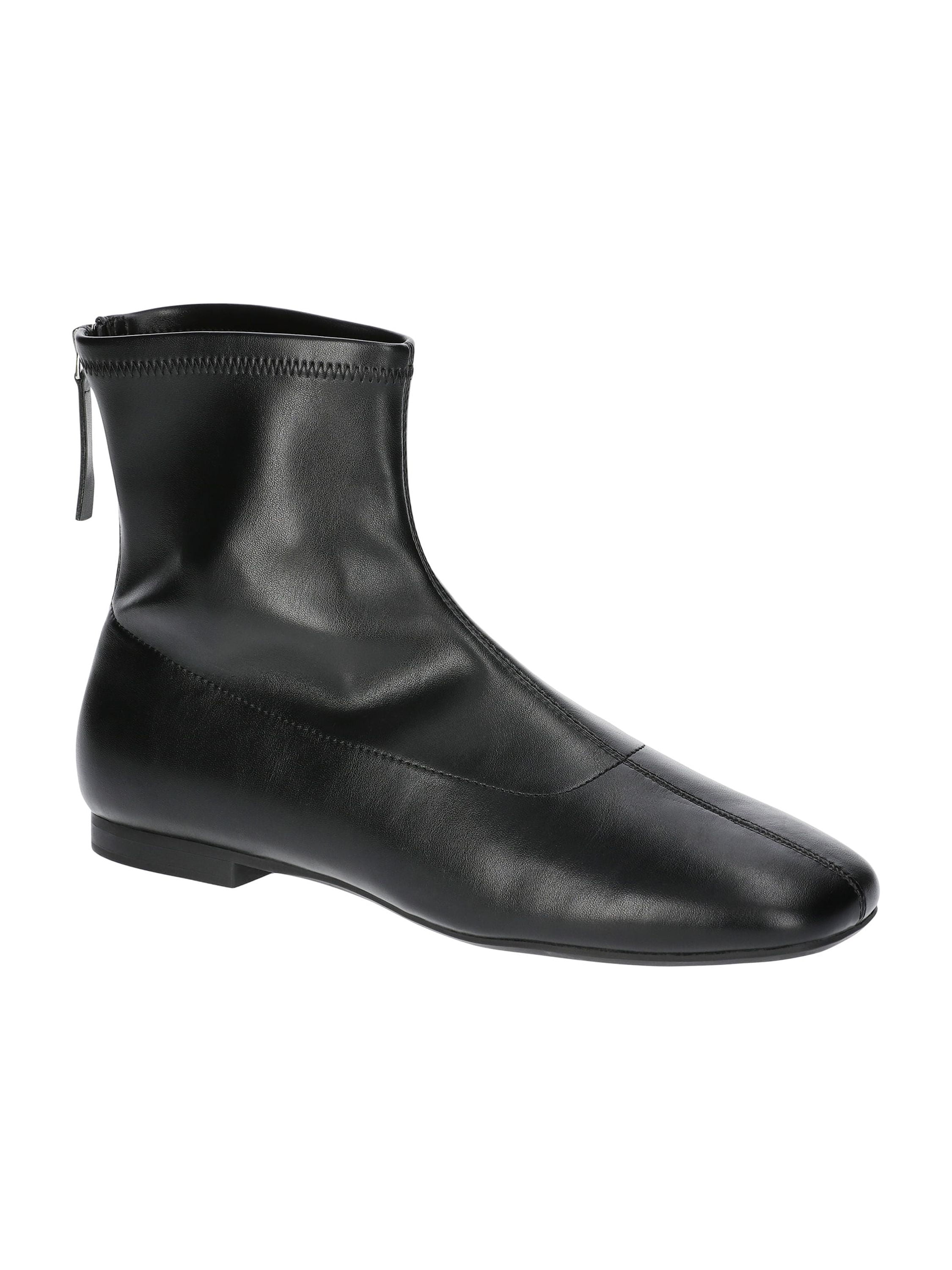 Scoop Women's Stretch Ankle Flat Heel Booties with Back Zip