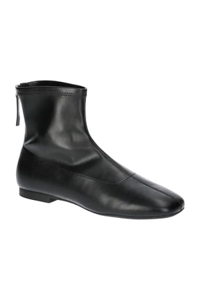 Women's Stretch Ankle Flat Heel Booties with Back Zip