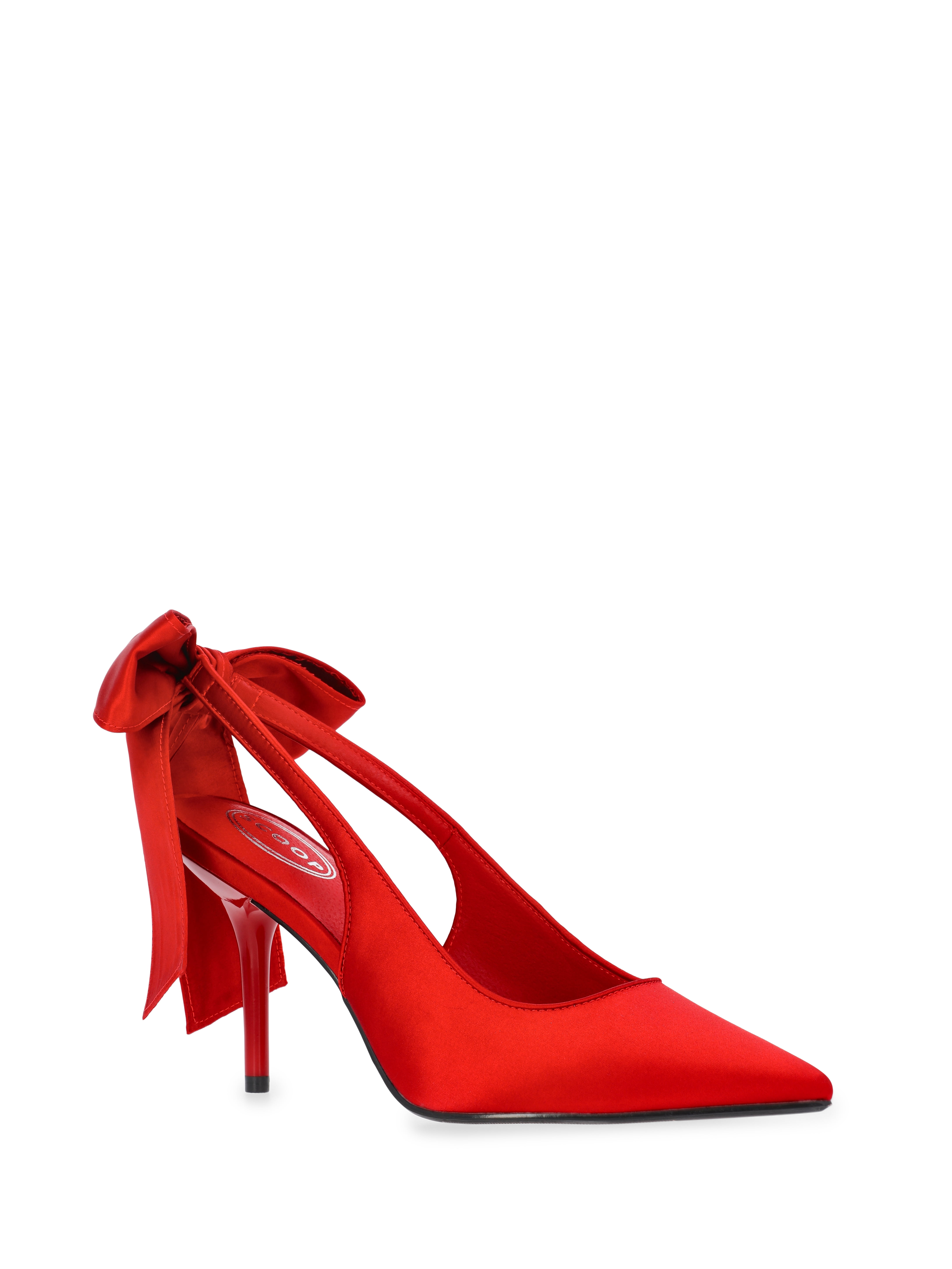 Scoop Women's Satin Slingback Heels with Bow