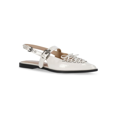 Women's Patent Faux Leather Corset Flats