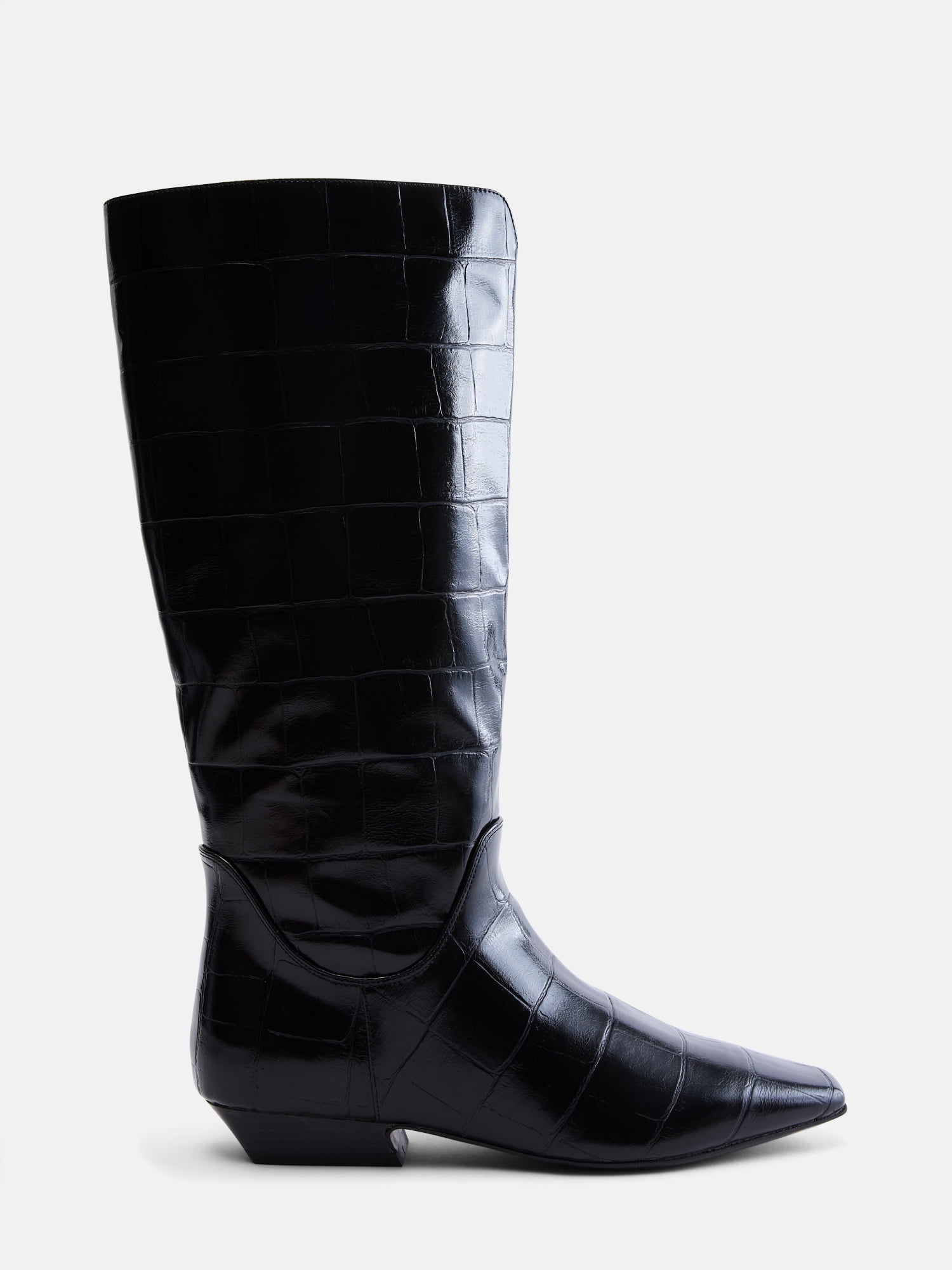 Scoop Women's Faux Croc Flat Tall Boots