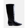 thumbnail image 1 of Scoop Women's Faux Croc Flat Tall Boots, 1 of 8